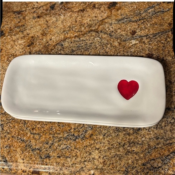 Williams Sonoma Red Heart Mug and Tray Set - Picture 3 of 7